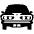 Oncoming Automobile Emoji from EmojiTwo Black Set