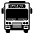 Oncoming Bus Emoji from EmojiTwo Black Set