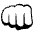 Oncoming Fist Emoji from EmojiTwo Black Set