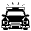 Oncoming Police Car Emoji from EmojiTwo Black Set