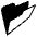 Open File Folder Emoji from EmojiTwo Black Set