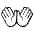 Open Hands Emoji from EmojiTwo Black Set