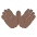 Open Hands Dark Skin Tone Emoji from EmojiTwo Colors Set