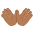 Open Hands Medium Dark Skin Tone Emoji from EmojiTwo Colors Set