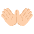 Open Hands Medium Light Skin Tone Emoji from EmojiTwo Colors Set