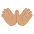 Open Hands Medium Skin Tone Emoji from EmojiTwo Colors Set