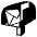 Open Mailbox With Raised Flag Emoji from EmojiTwo Black Set