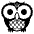 Owl Emoji from EmojiTwo Black Set