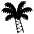 Palm Tree Emoji from EmojiTwo Black Set