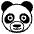 Panda Emoji from EmojiTwo Black Set