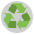 Partially Recycled Paper Symbol Emoji from EmojiTwo Colors Set