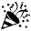 Party Popper Emoji from EmojiTwo Black Set