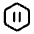 Pause Hexagon Icon from Mynaui Line Set