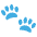 Paw Prints Emoji from EmojiTwo Colors Set