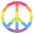 Peace Symbol Emoji from EmojiTwo Colors Set