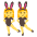 People With Bunny Ears Emoji from EmojiTwo Colors Set