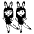 People With Bunny Ears Emoji from EmojiTwo Black Set