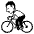 Person Biking Emoji from EmojiTwo Black Set