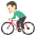 Person Biking Light Skin Tone Emoji from EmojiTwo Colors Set