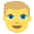 Person Blond Hair Emoji from EmojiTwo Colors Set