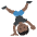 Person Cartwheeling Dark Skin Tone Emoji from EmojiTwo Colors Set