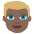 Person Dark Skin Tone Blond Hair Emoji from EmojiTwo Colors Set