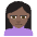 Person Frowning Dark Skin Tone Emoji from EmojiTwo Colors Set