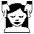 Person Getting Massage Emoji from EmojiTwo Black Set