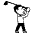 Person Golfing Emoji from EmojiTwo Black Set