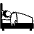 Person In Bed Emoji from EmojiTwo Black Set