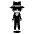 Person In Suit Levitating Emoji from EmojiTwo Black Set