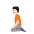 Person Kneeling Flat Light Emoji from Fluent Emoji Flat Set