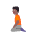 Person Kneeling Flat Medium Dark Emoji from Fluent Emoji Flat Set