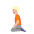 Person Kneeling Flat Medium Light Emoji from Fluent Emoji Flat Set