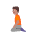 Person Kneeling Flat Medium Emoji from Fluent Emoji Flat Set
