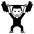 Person Lifting Weights Emoji from EmojiTwo Black Set