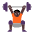 Person Lifting Weights Flat Dark Emoji from Fluent Emoji Flat Set