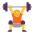Person Lifting Weights Flat Default Emoji from Fluent Emoji Flat Set