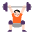 Person Lifting Weights Flat Light Emoji from Fluent Emoji Flat Set