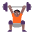 Person Lifting Weights Flat Medium Dark Emoji from Fluent Emoji Flat Set