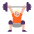 Person Lifting Weights Flat Medium Light Emoji from Fluent Emoji Flat Set