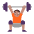 Person Lifting Weights Flat Medium Emoji from Fluent Emoji Flat Set