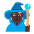 Person Mage Flat Dark Emoji from Fluent Emoji Flat Set