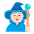 Person Mage Flat Light Emoji from Fluent Emoji Flat Set
