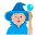 Person Mage Flat Medium Light Emoji from Fluent Emoji Flat Set