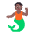 Person Merpeople Flat Medium Dark Emoji from Fluent Emoji Flat Set