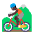 Person Mountain Biking Flat Dark Emoji from Fluent Emoji Flat Set