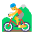 Person Mountain Biking Flat Default Emoji from Fluent Emoji Flat Set