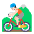 Person Mountain Biking Flat Light Emoji from Fluent Emoji Flat Set