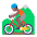 Person Mountain Biking Flat Medium Dark Emoji from Fluent Emoji Flat Set